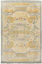 Foley Traditional Wheat/Dark Green Area Rug
