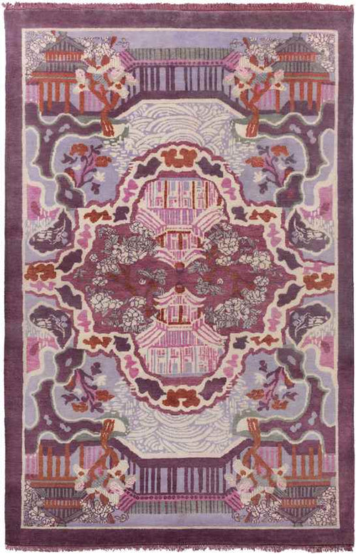 Foley Traditional Garnet/Eggplant Area Rug