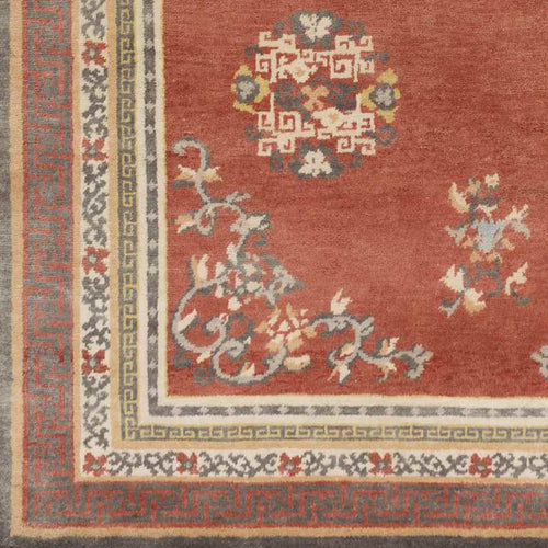 Folkston Traditional Rust/Charcoal Area Rug