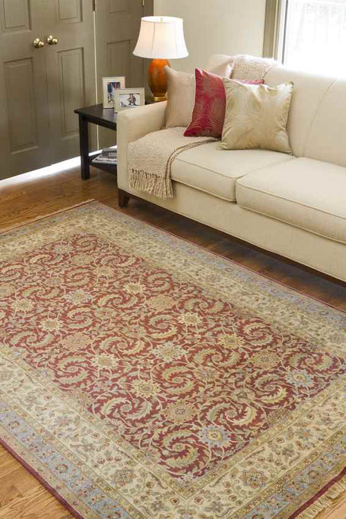 Gravette Traditional Red/Black/Gray Area Rug