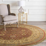 Gravette Traditional Red/Black/Gray Area Rug