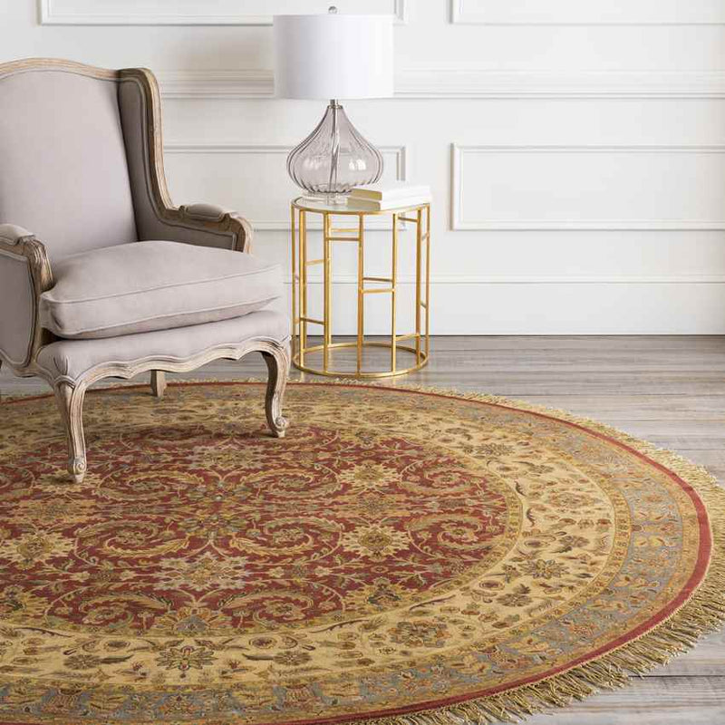 Gravette Traditional Red/Black/Gray Area Rug