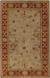 Habersham Traditional Dark Gold/Dark Red Area Rug