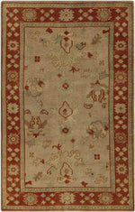 Habersham Traditional Dark Gold/Dark Red Area Rug
