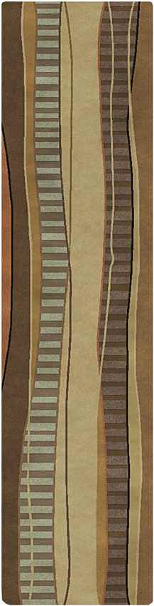 Harrell Modern Brown Area Rug