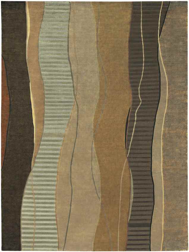 Harrell Modern Brown Area Rug