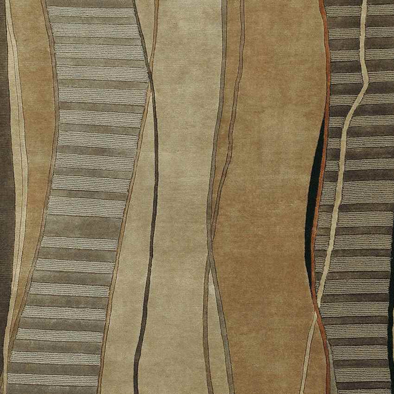 Harrell Modern Brown Area Rug