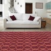 Haxtun Modern Burgundy Area Rug