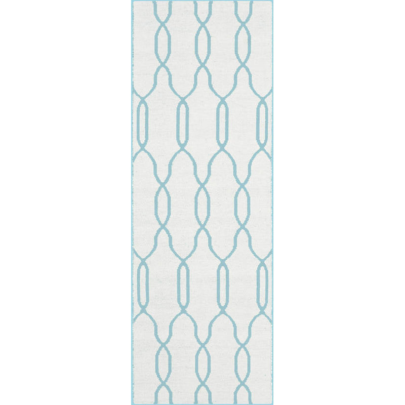 Homewood Modern White/Blue Area Rug