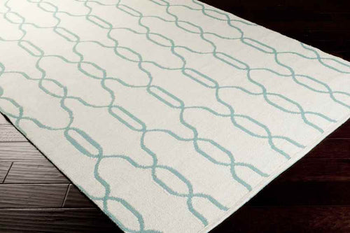 Homewood Modern White/Blue Area Rug
