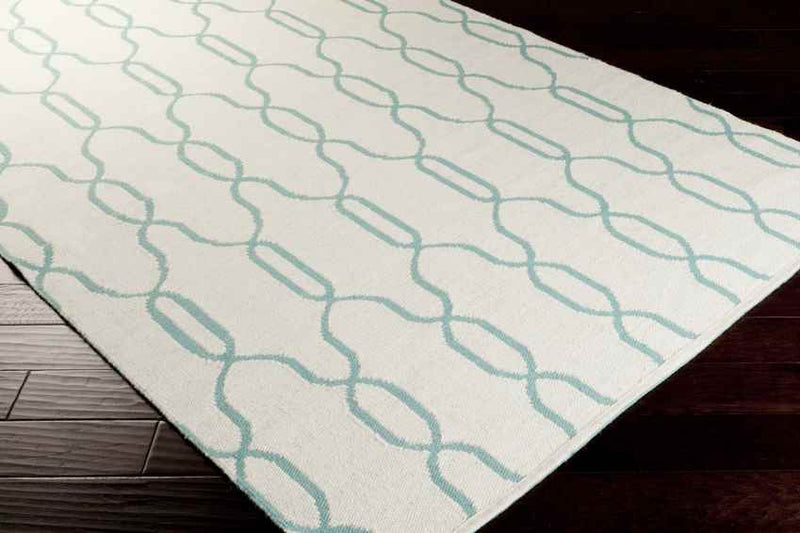 Homewood Modern White/Blue Area Rug