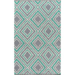 Holyoke Modern Ivory/Emerald Area Rug