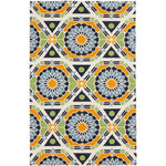 Ignacio Modern Blue/Green/Orange Area Rug