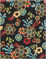 Tallys Cottage Black Area Rug