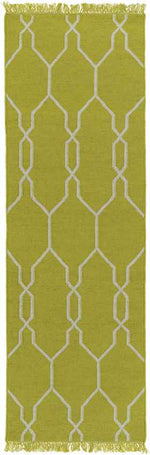 Tange Modern Bright Yellow/White Area Rug