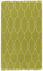 Tange Modern Bright Yellow/White Area Rug