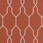 Tange Modern Burnt Orange Area Rug