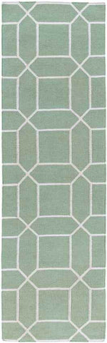 Ealing Modern Green Area Rug