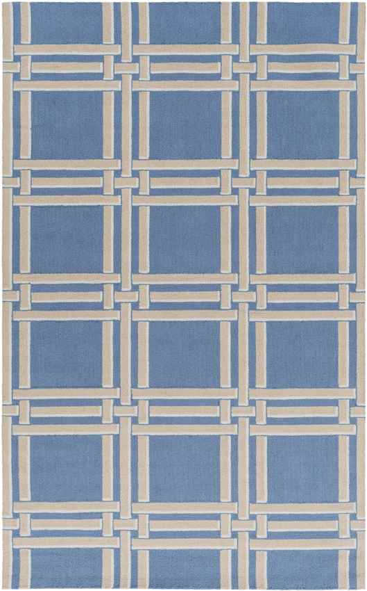 Lakeside Modern Bright Blue/Khaki Area Rug
