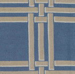 Lakeside Modern Bright Blue/Khaki Area Rug