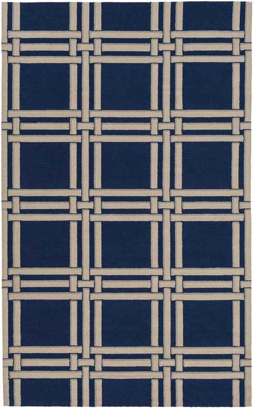 Lakeside Modern Blue/Beige Area Rug