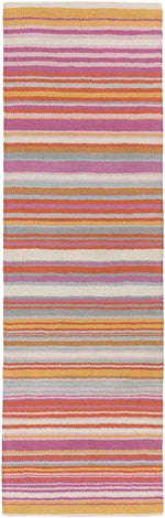 Oling Modern Pink/Orange/Mint Area Rug