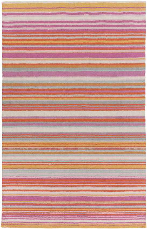 Oling Modern Pink/Orange/Mint Area Rug