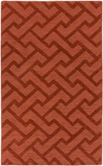 Loachapoka Modern Dark Red Area Rug