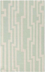 Maplesville Modern Green/White Area Rug