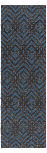 Meeker Modern Cream/Dark Blue Area Rug