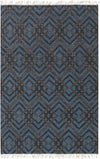 Meeker Modern Cream/Dark Blue Area Rug