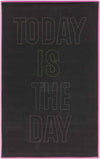 Mendota Modern Black/Pink Area Rug