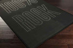 Menifee Modern Black/Metalic/Silver Area Rug
