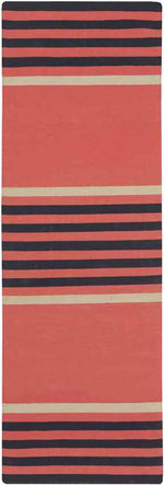 Oden Modern Coral/Ink/Light Gray Area Rug