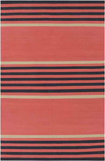 Oden Modern Coral/Ink/Light Gray Area Rug