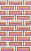 Opelika Modern Orange/Beige Area Rug