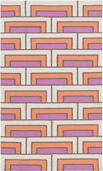 Opelika Modern Orange/Beige Area Rug