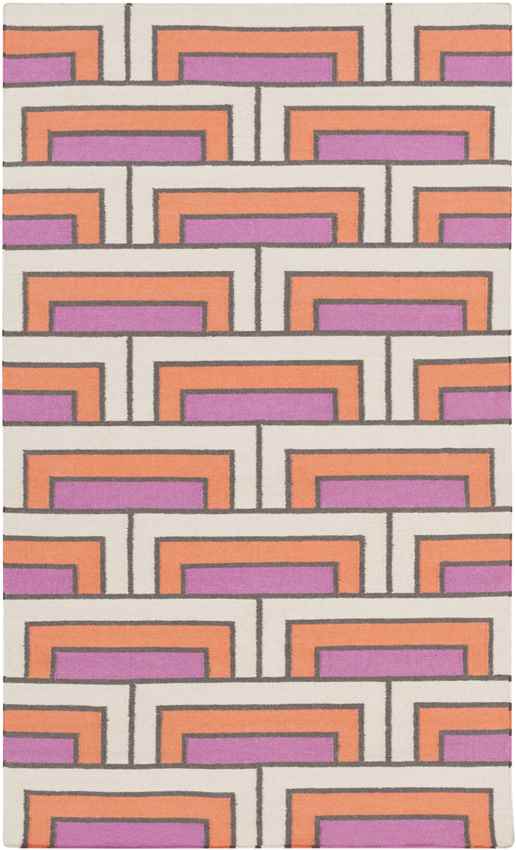 Opelika Modern Orange/Beige Area Rug