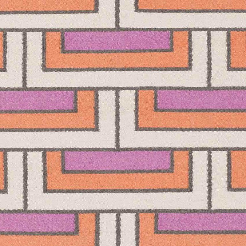 Opelika Modern Orange/Beige Area Rug