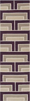 Opelika Modern Orange/Purple/Beige Area Rug