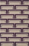 Opelika Modern Orange/Purple/Beige Area Rug