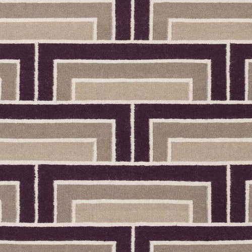 Opelika Modern Orange/Purple/Beige Area Rug