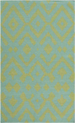 Oppelo Modern Teal/Moss Area Rug