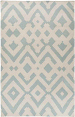 Oppelo Modern Aqua/Beige Area Rug