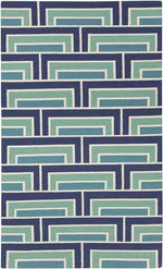 Opelika Modern Blue/Green Area Rug