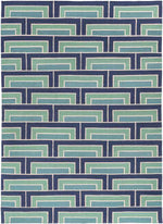 Opelika Modern Blue/Green Area Rug