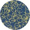 Ordway Modern Cobalt/Lime Area Rug