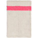 Ozan Modern Khaki/Bright Pink Area Rug