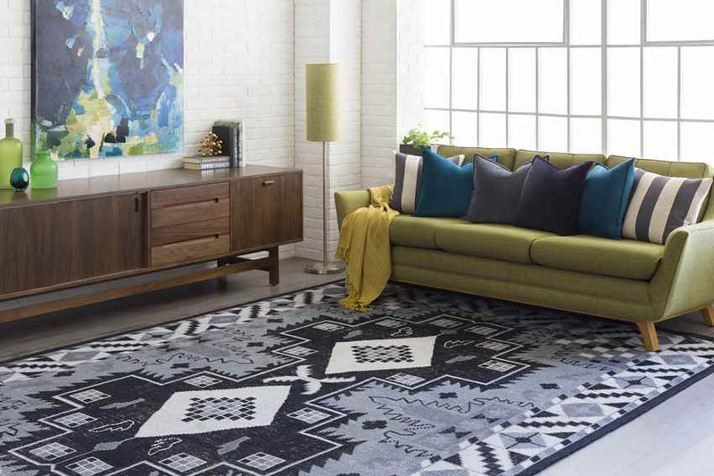 Plainview Modern Gray/Black Area Rug