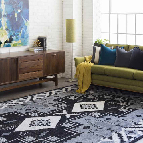 Plainview Modern Gray/Black Area Rug